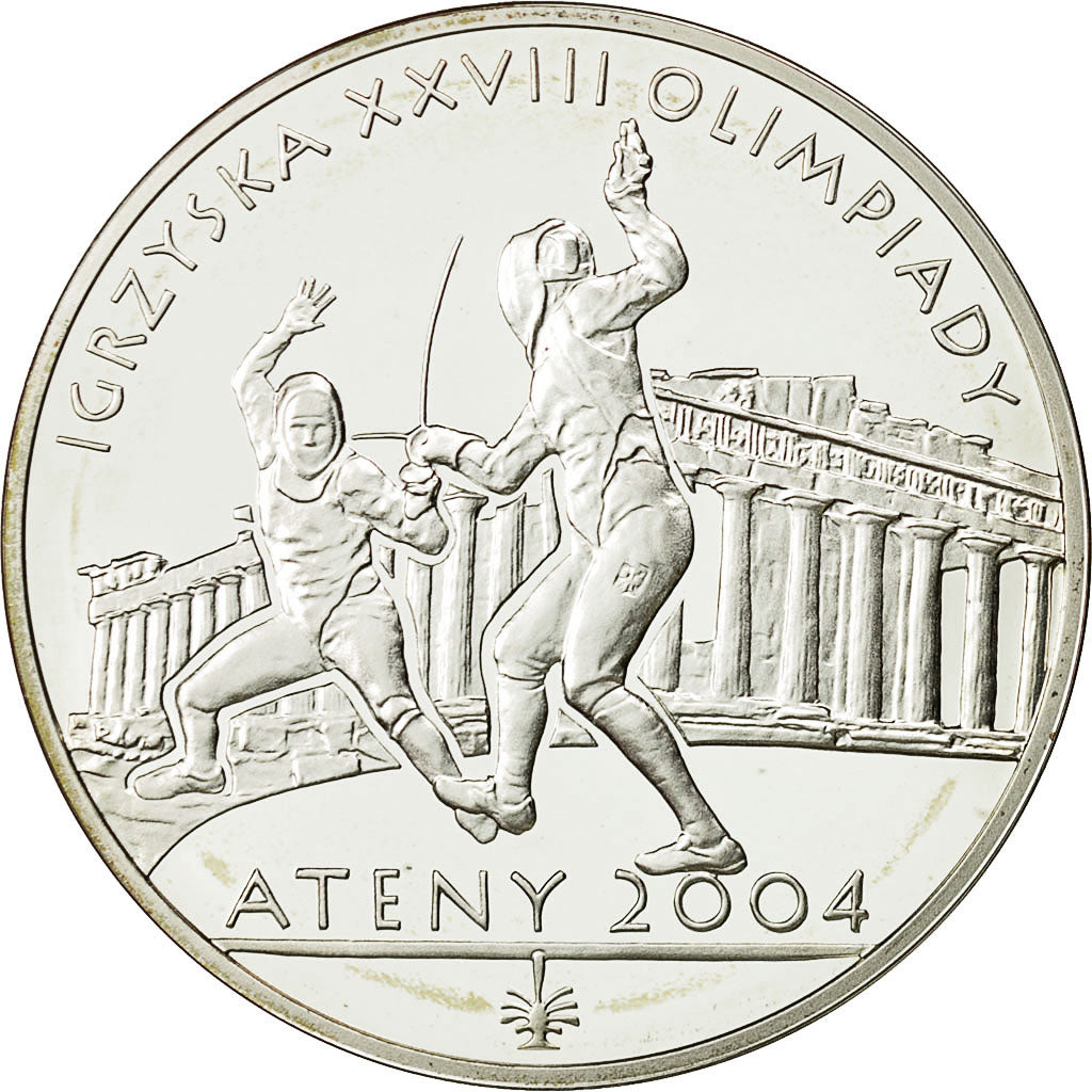 Coin, Poland, 10 Zlotych, 2004, Warsaw, MS(63), Silver, KM:517