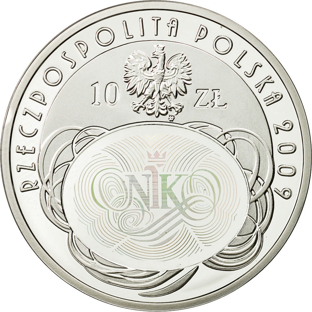 Coin, Poland, 10 Zlotych, 2009, Warsaw, MS(63), Silver, KM:674