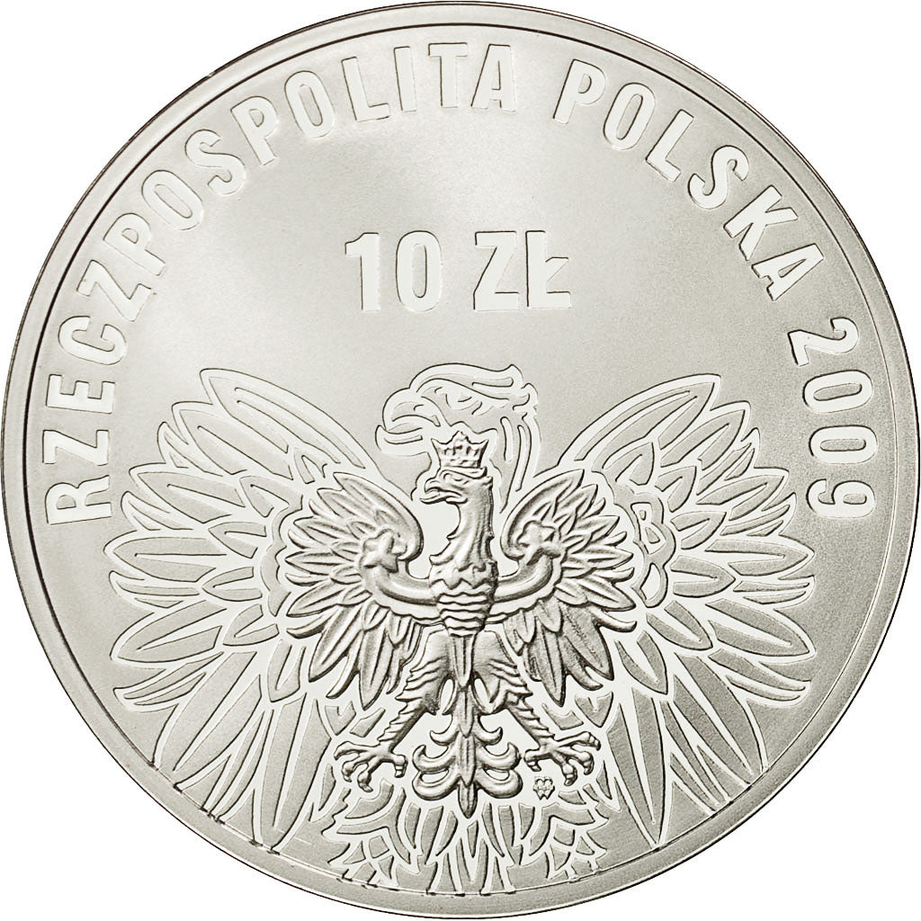 Coin, Poland, 10 Zlotych, 2009, Warsaw, MS(63), Silver, KM:681