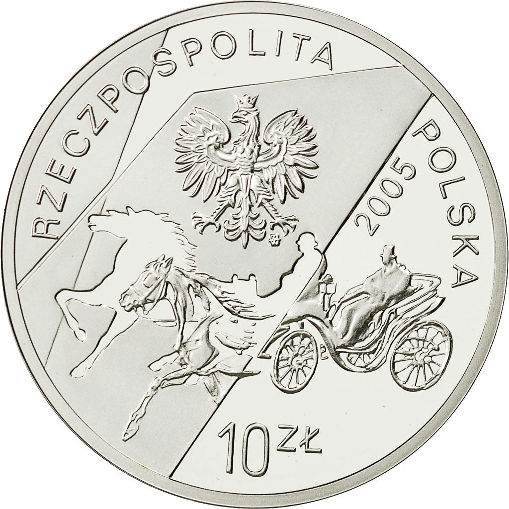 Coin, Poland, 10 Zlotych, 2005, Warsaw, MS(63), Silver, KM:537