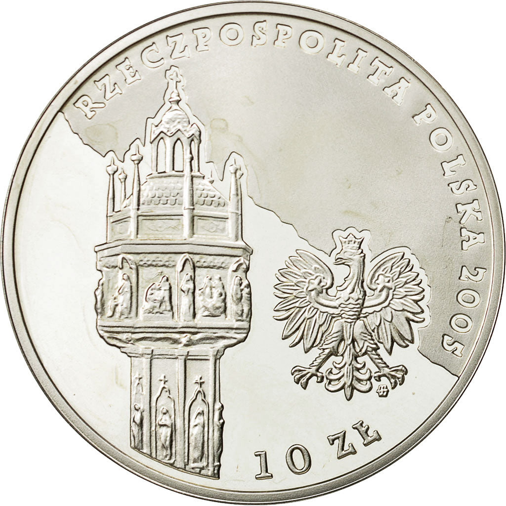 Moneta, Polonia, 10 Zlotych, 2005, Warsaw, SPL, Argento, KM:539