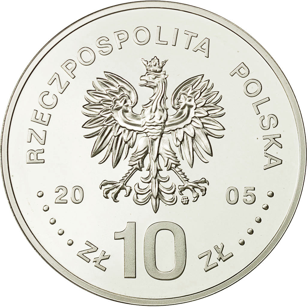 Coin, Poland, 10 Zlotych, 2005, Warsaw, MS(63), Silver, KM:552