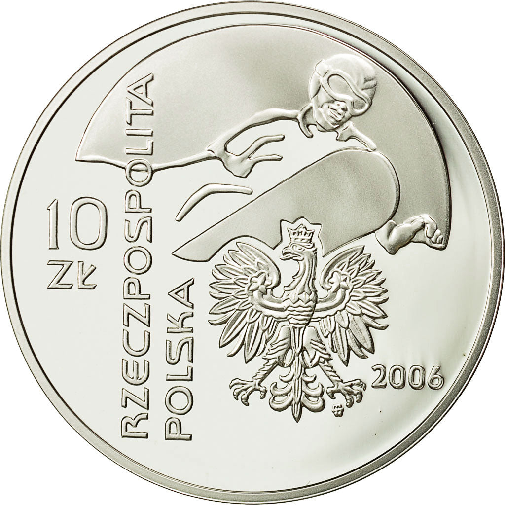 Coin, Poland, 10 Zlotych, 2006, Warsaw, MS(63), Silver, KM:555