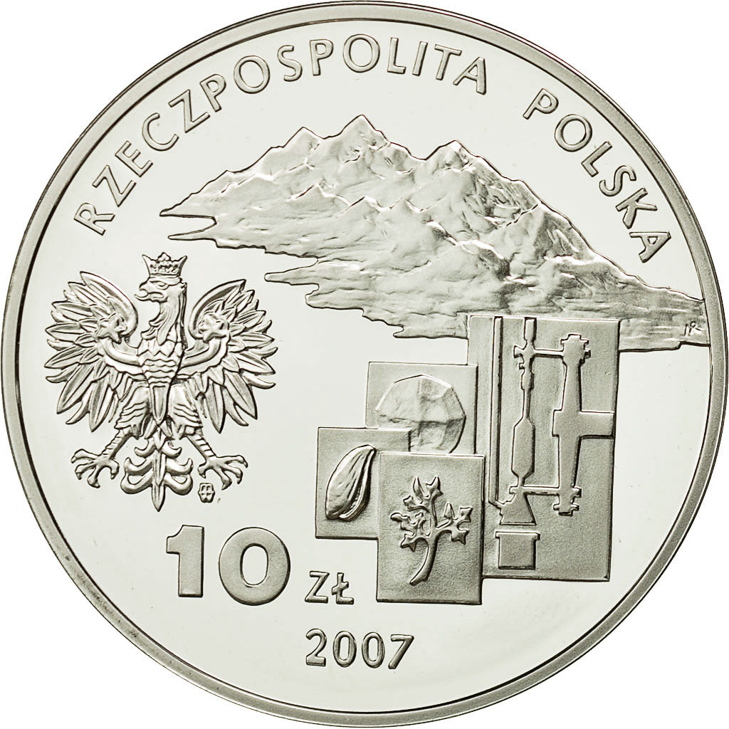 Coin, Poland, 10 Zlotych, 2007, Warsaw, MS(63), Silver, KM:585