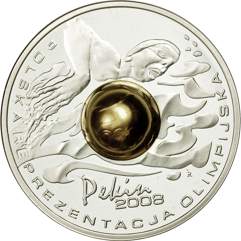 Coin, Poland, 10 Zlotych, 2008, MS(63), Silver, KM:645