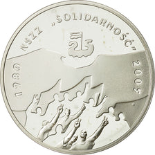 Coin, Poland, Solidarnosc, 10 Zlotych, 2005, MS(63), Silver