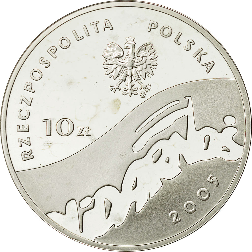 Moneda, Polonia, Solidarnosc, 10 Zlotych, 2005, SC, Plata