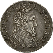 Coin, France, Henri II, Henri II, Teston, 1554, Paris, AU(55-58), Silver