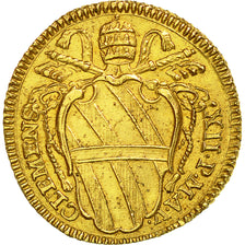 Münze, Italien Staaten, PAPAL STATES, Clement XII, Scudo d'Oro, 1734, UNZ