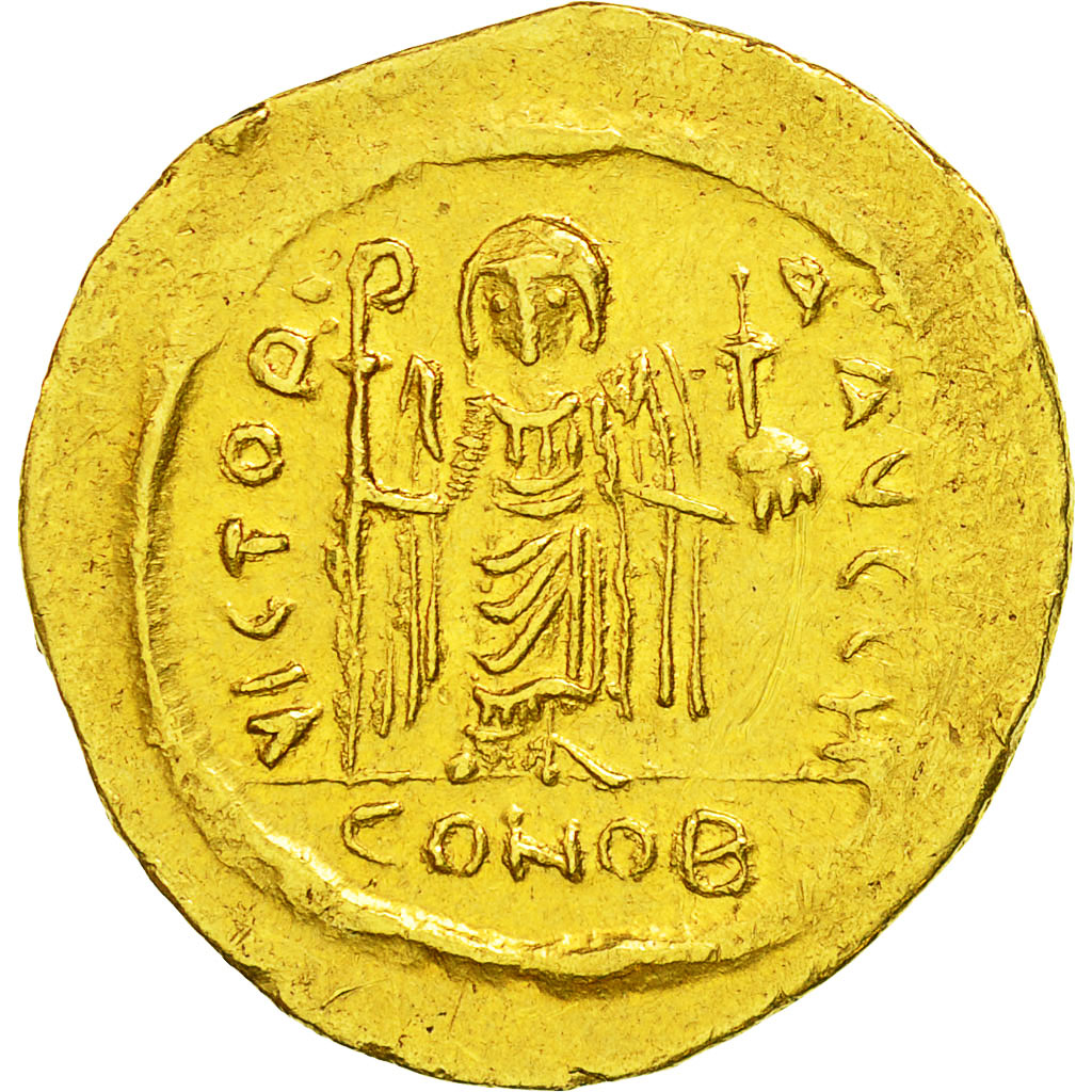 Coin, Phocas 602-610, Solidus, Undated, Constantinople, AU(50-53), Gold