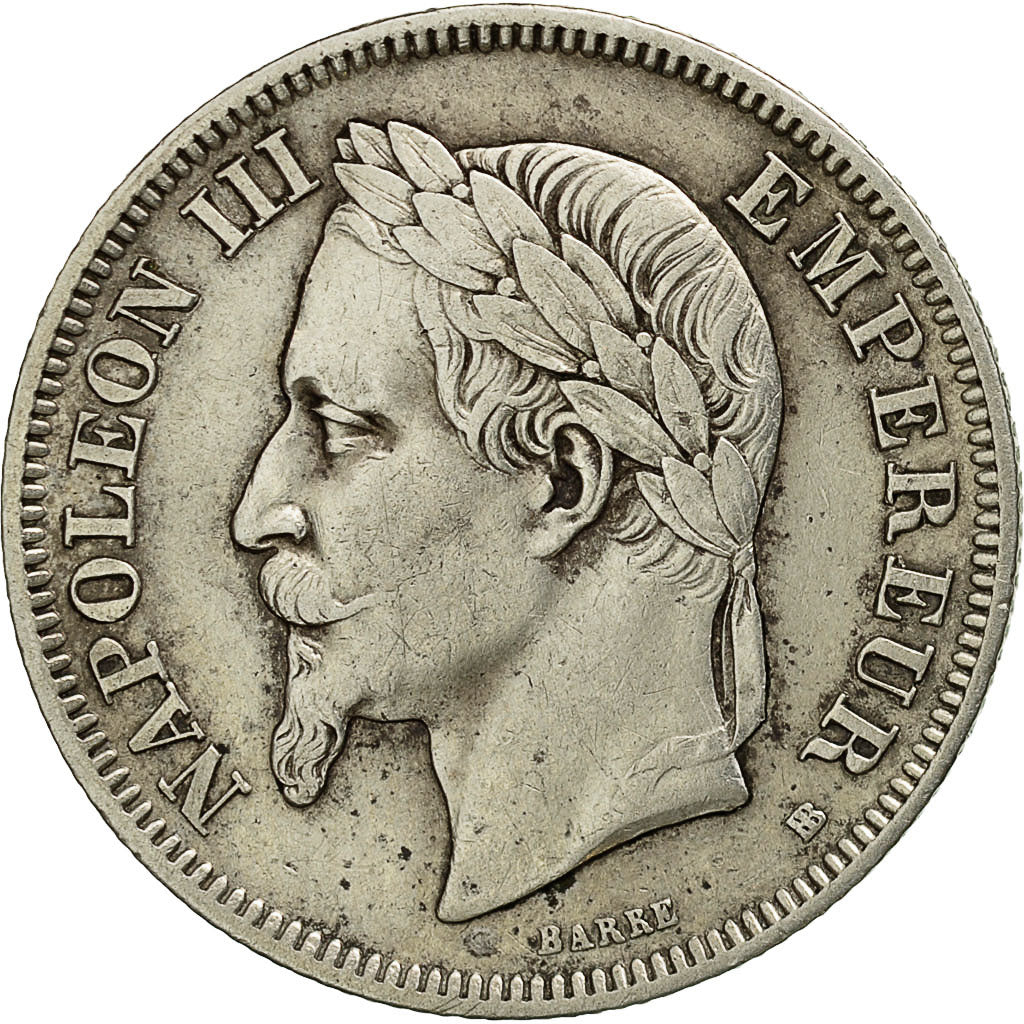 Coin, France, Napoleon III, Napoléon III, 2 Francs, 1866, Strasbourg