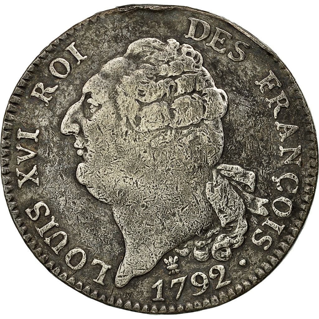 Monnaie, France, Écu de 6 livres françois, ECU, 6 Livres, 1792, Limoges, TB