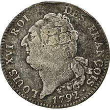 Monnaie, France, Écu de 6 livres françois, ECU, 6 Livres, 1792, Limoges, TB