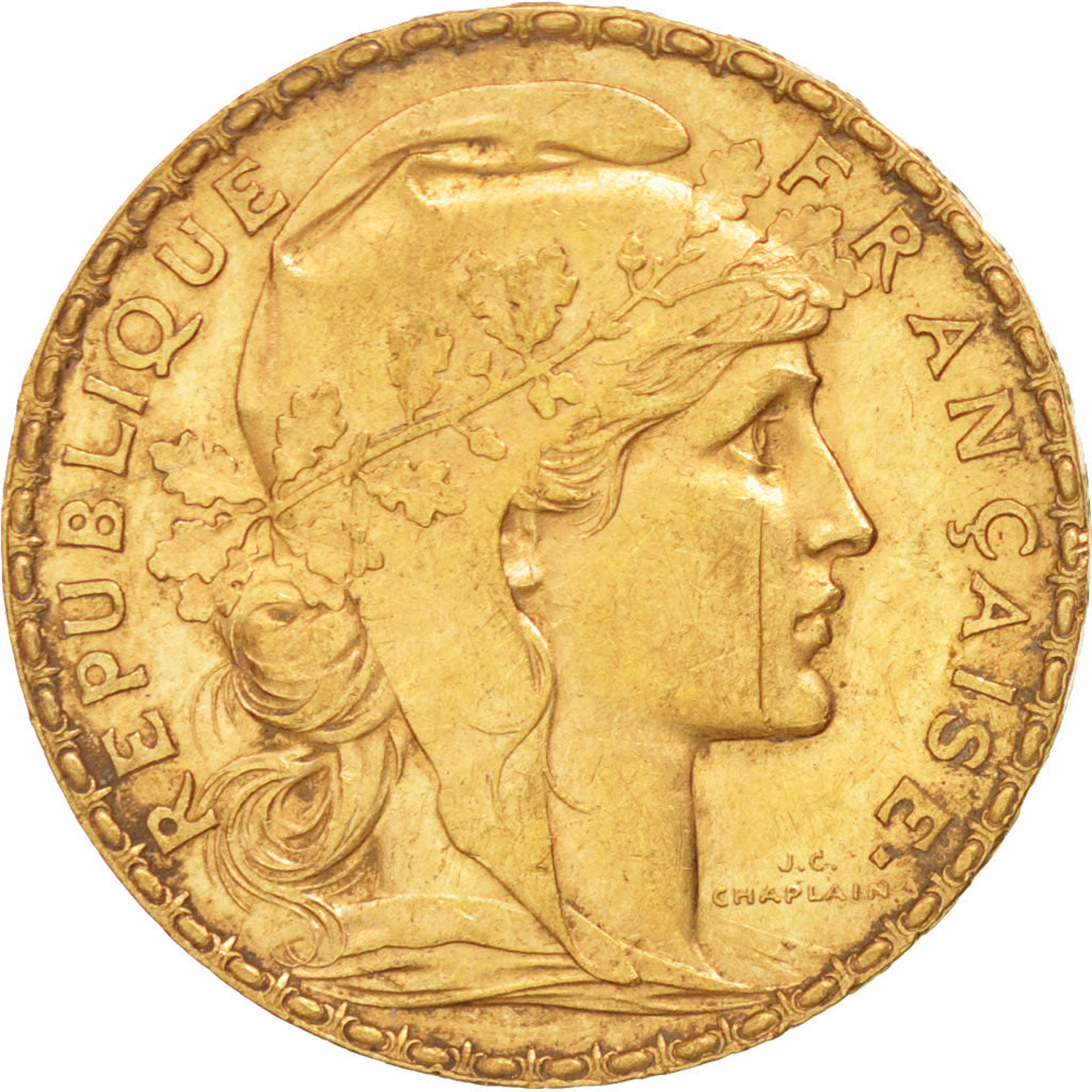 France, Marianne, 20 Francs, 1901, Paris,  Gold, KM:847