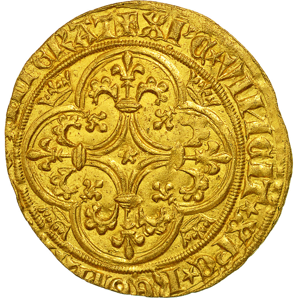 Coin, France, Charles VI, Charles VI, Ecu d'or, Undated, Romans, EF(40-45)