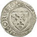 Moneta, Francia, Charles VI, Charles VI, Blanc Guénar, MB+, Biglione