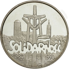 Coin, Poland, 100000 Zlotych, 1990, MS(63), Silver, KM:196.1