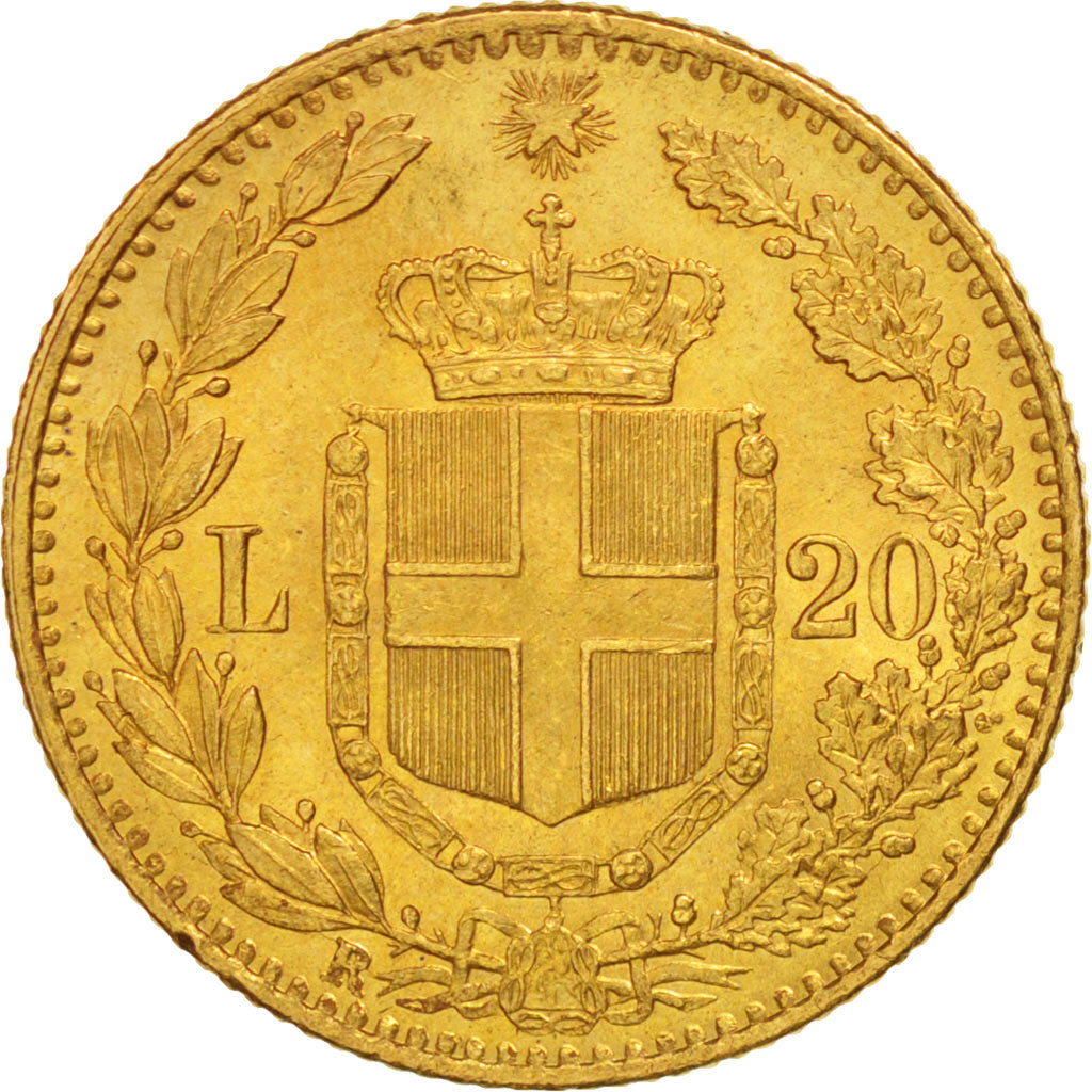 Italie, Umberto I, 20 Lire, 1881, Rome, Or, KM:21