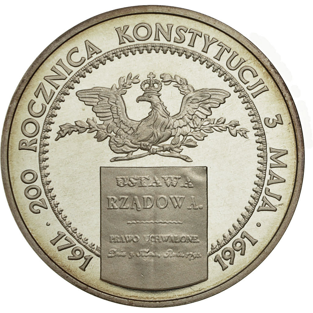 Monnaie, Pologne, 200000 Zlotych, 1991, SPL, Argent, KM:218