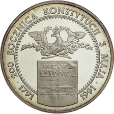 Coin, Poland, 200000 Zlotych, 1991, MS(63), Silver, KM:218