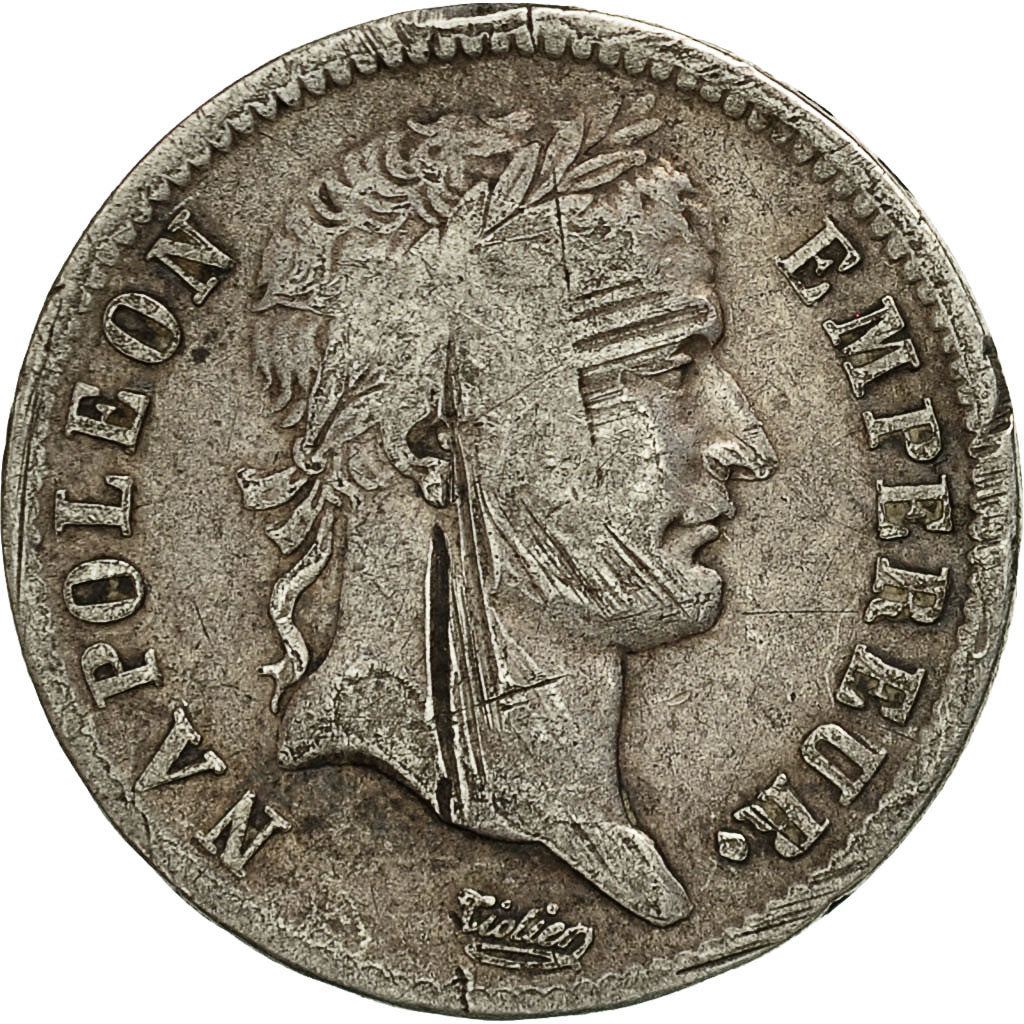 Moneda, Francia, Napoléon I, Franc, 1808, Paris, BC, Plata, KM:682.1