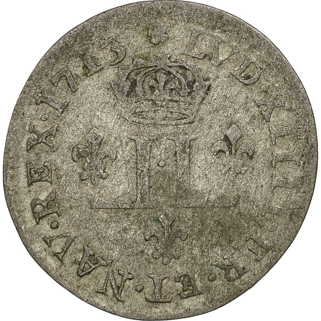 Moneta, Francja, Louis XIV, XV Deniers (pièce de), 15 Deniers, 1713, Metz