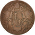 Moneta, DEPARTAMENTY WŁOSKIE, PAPAL STATES, Pius IX, Mezzo (1/2) Baiocco, 1849