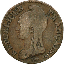 Monnaie, France, Dupré, 5 Centimes, 1795, Limoges, TB, Bronze, KM:635.2