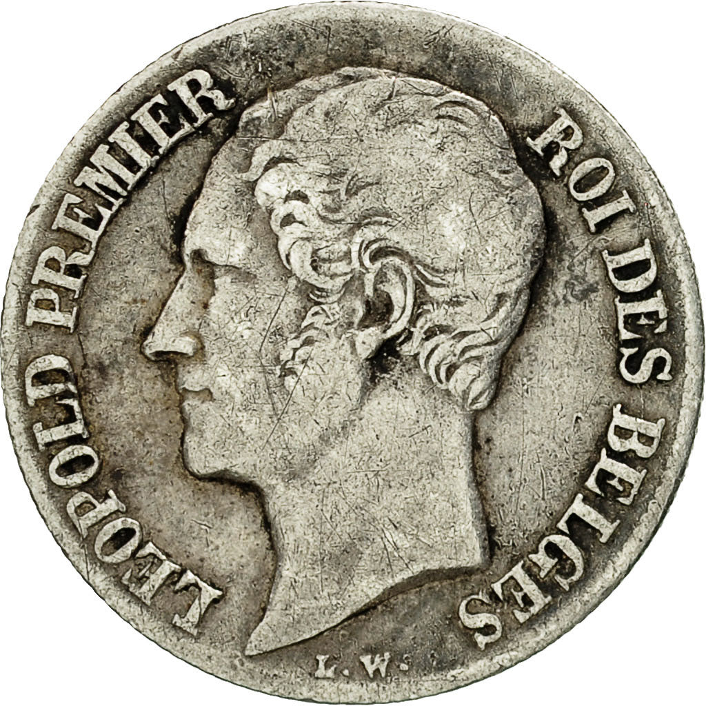 Coin, Belgium, Leopold I, 20 Centimes, 1852, VF(20-25), Silver, KM:19