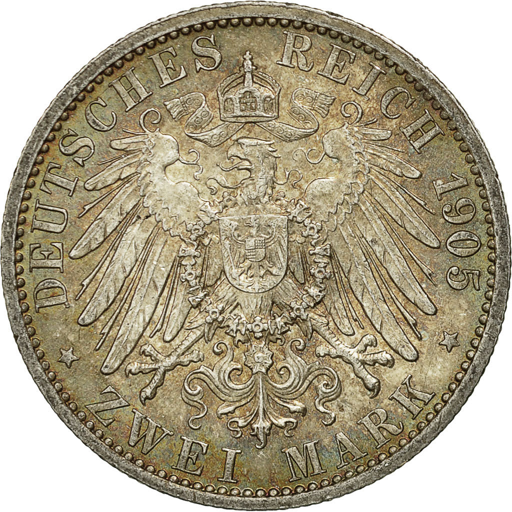 Münze, Deutsch Staaten, PRUSSIA, Wilhelm II, 2 Mark, 1905, Berlin, VZ, Silber