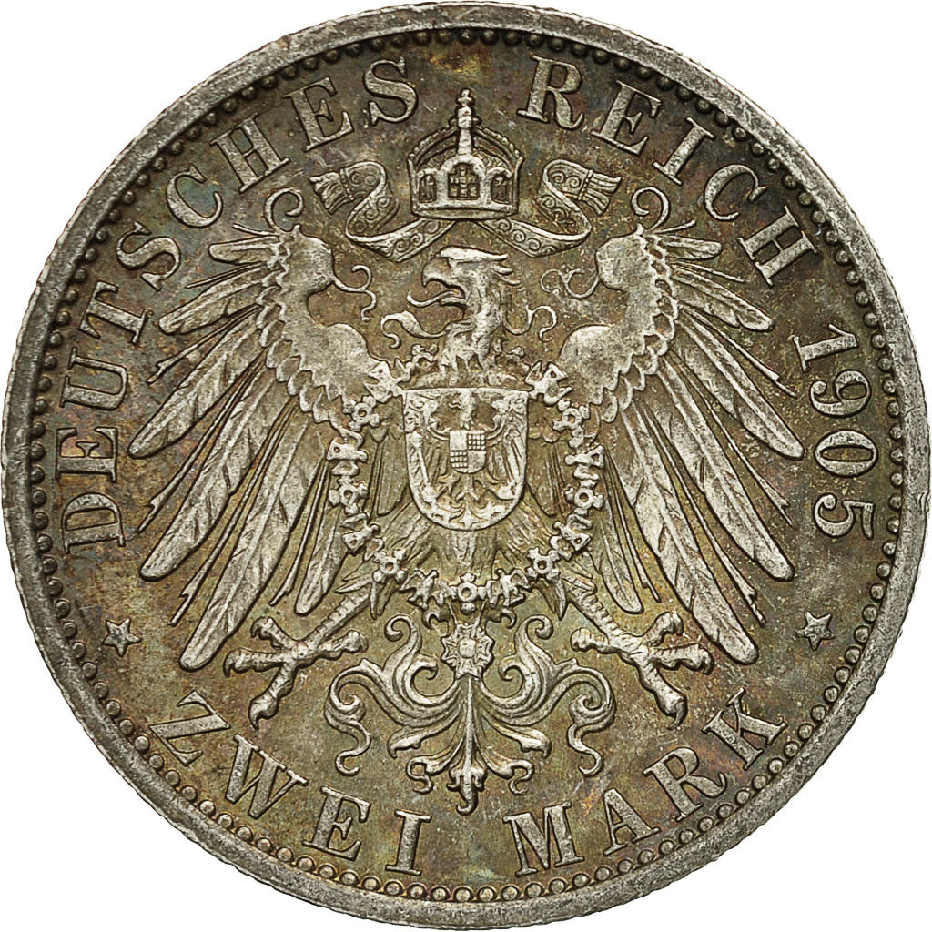 Monnaie, Etats allemands, PRUSSIA, Wilhelm II, 2 Mark, 1905, Berlin, SUP