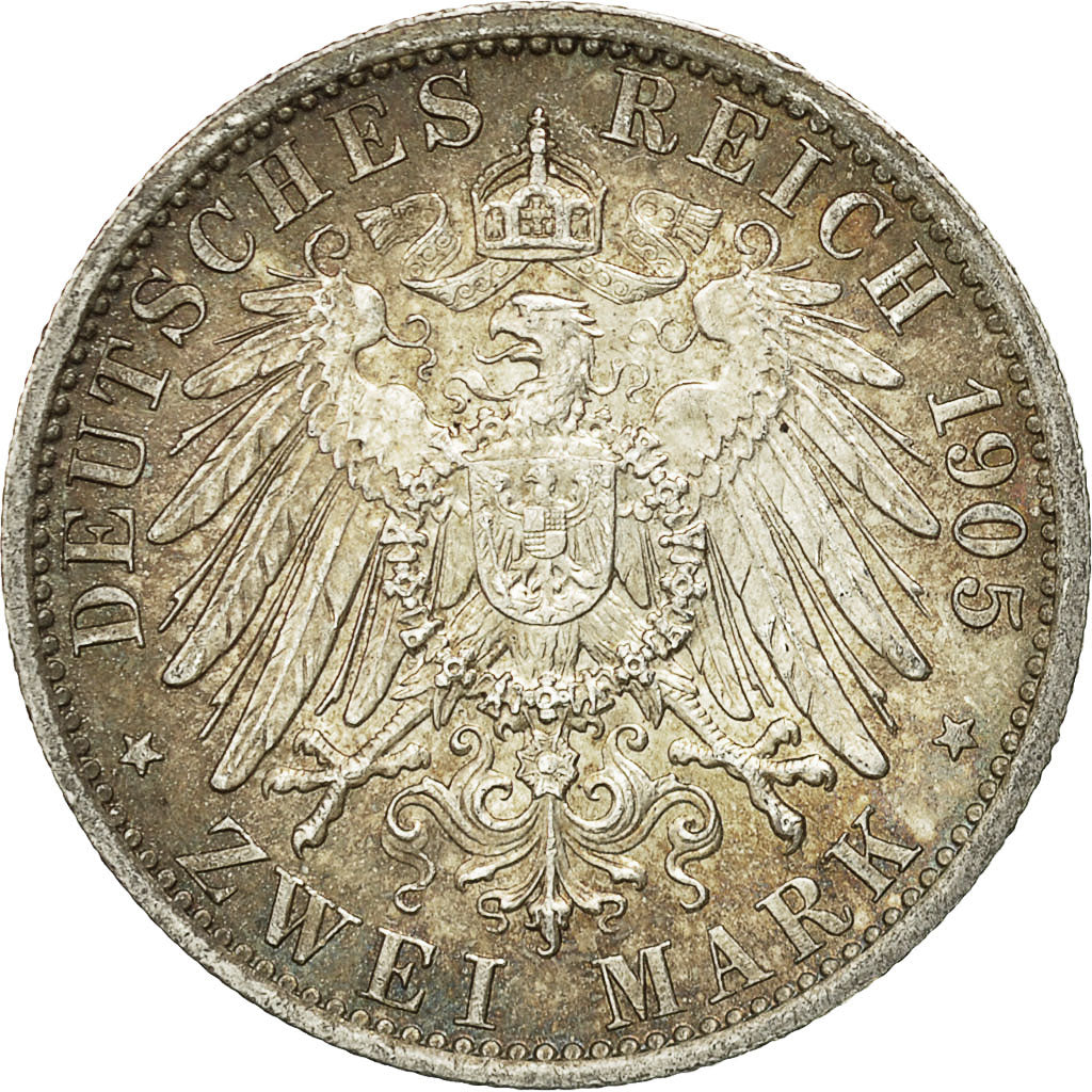 Münze, Deutsch Staaten, PRUSSIA, Wilhelm II, 2 Mark, 1905, Berlin, VZ, Silber