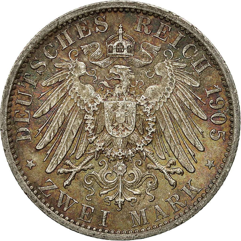 Münze, Deutsch Staaten, PRUSSIA, Wilhelm II, 2 Mark, 1905, Berlin, VZ, Silber