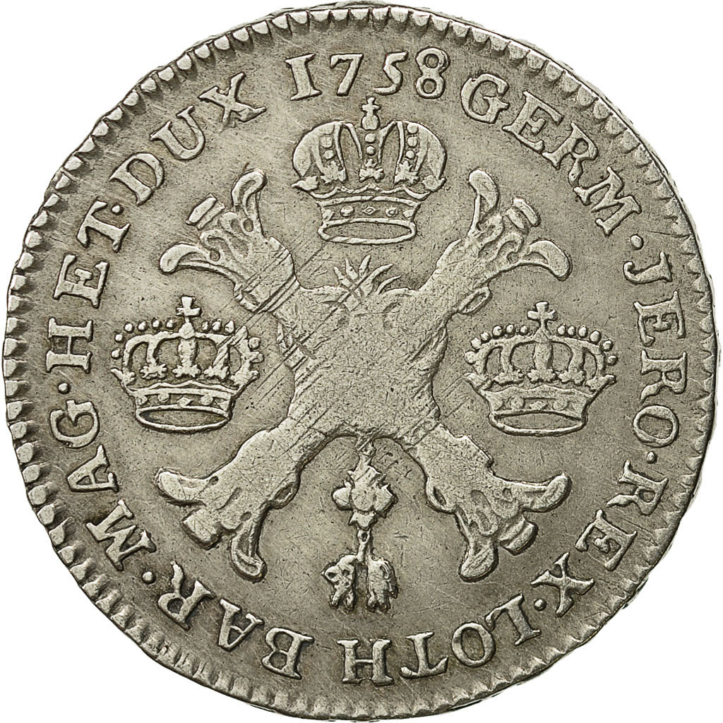 Coin, AUSTRIAN NETHERLANDS, Maria Theresa, 1/2 Kronenthaler, 1758, Bruxelles