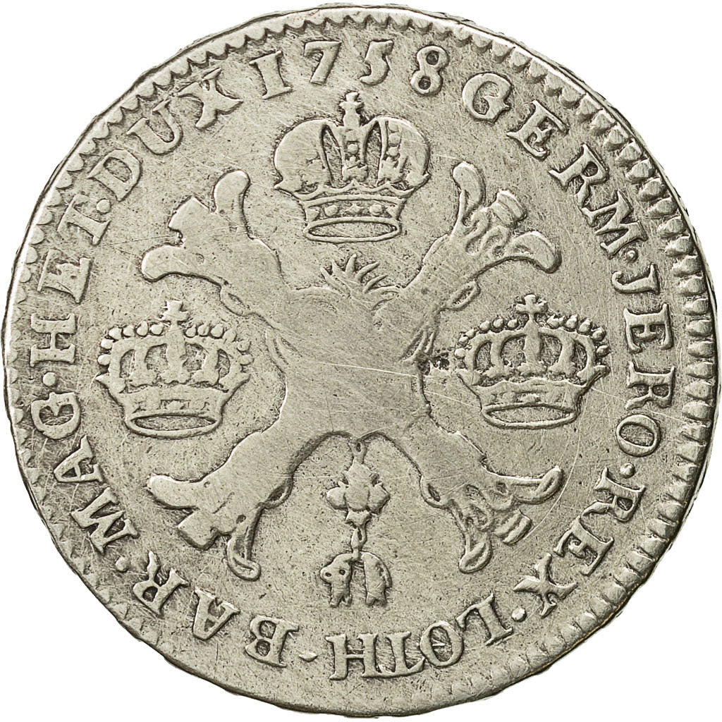 Coin, AUSTRIAN NETHERLANDS, Maria Theresa, 1/2 Kronenthaler, 1758, Bruxelles