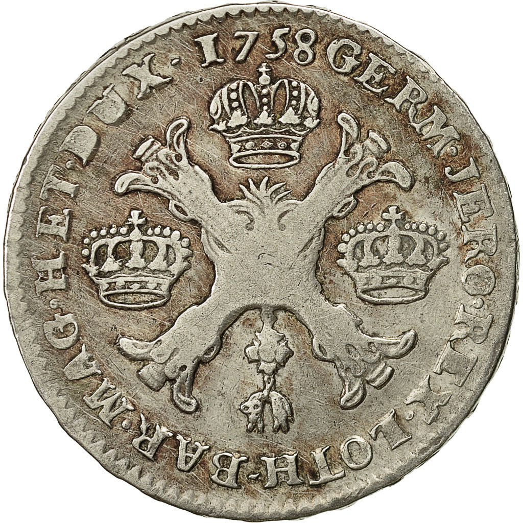 Coin, AUSTRIAN NETHERLANDS, Maria Theresa, 1/2 Kronenthaler, 1758, Bruxelles