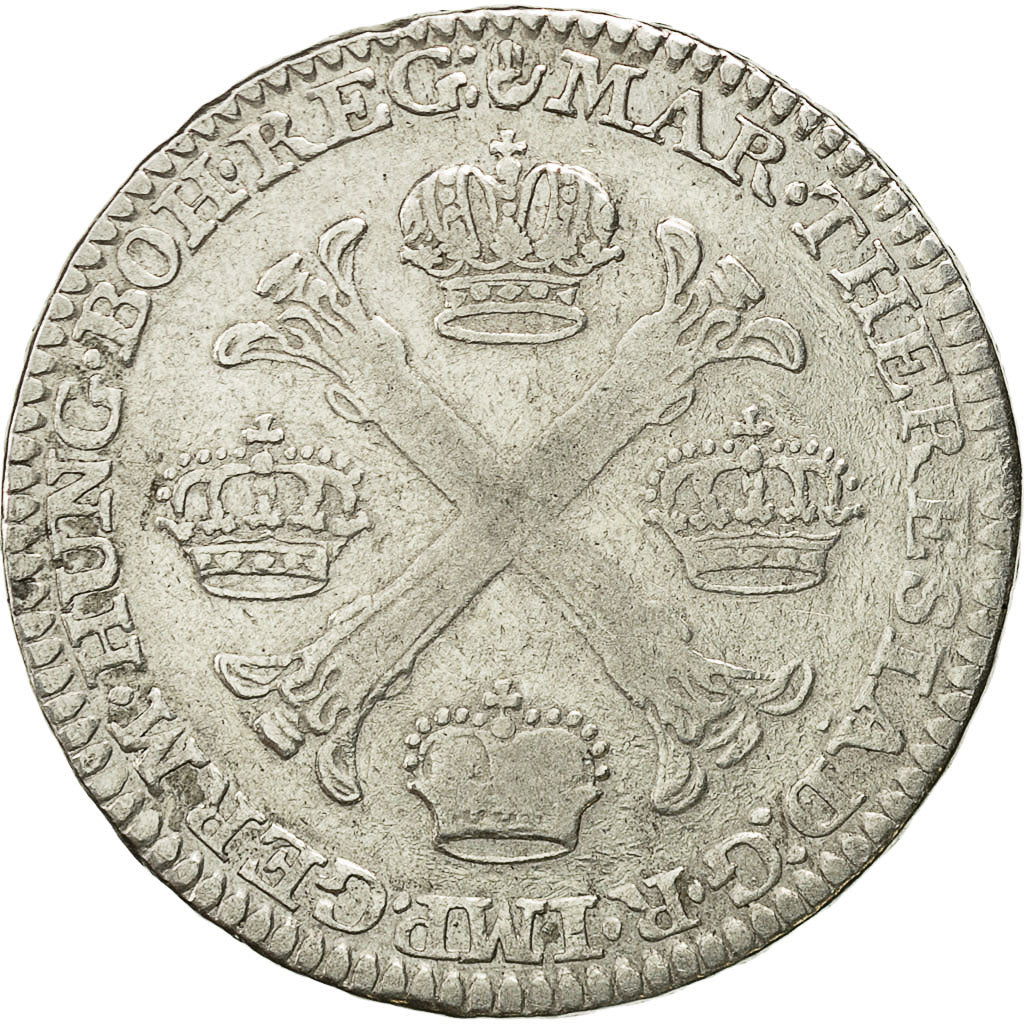 Coin, AUSTRIAN NETHERLANDS, Maria Theresa, 1/2 Kronenthaler, 1757, Antwerp