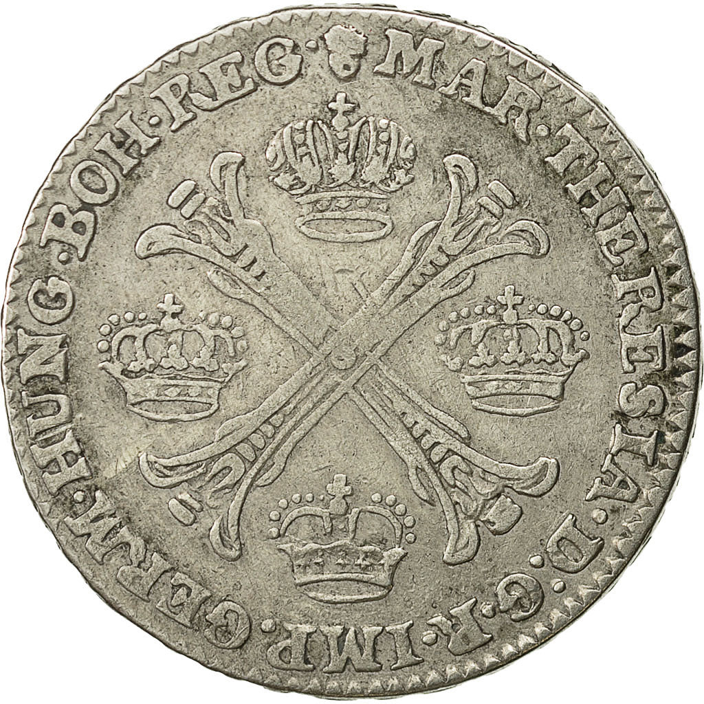 Coin, AUSTRIAN NETHERLANDS, Maria Theresa, 1/2 Kronenthaler, 1760, Bruxelles