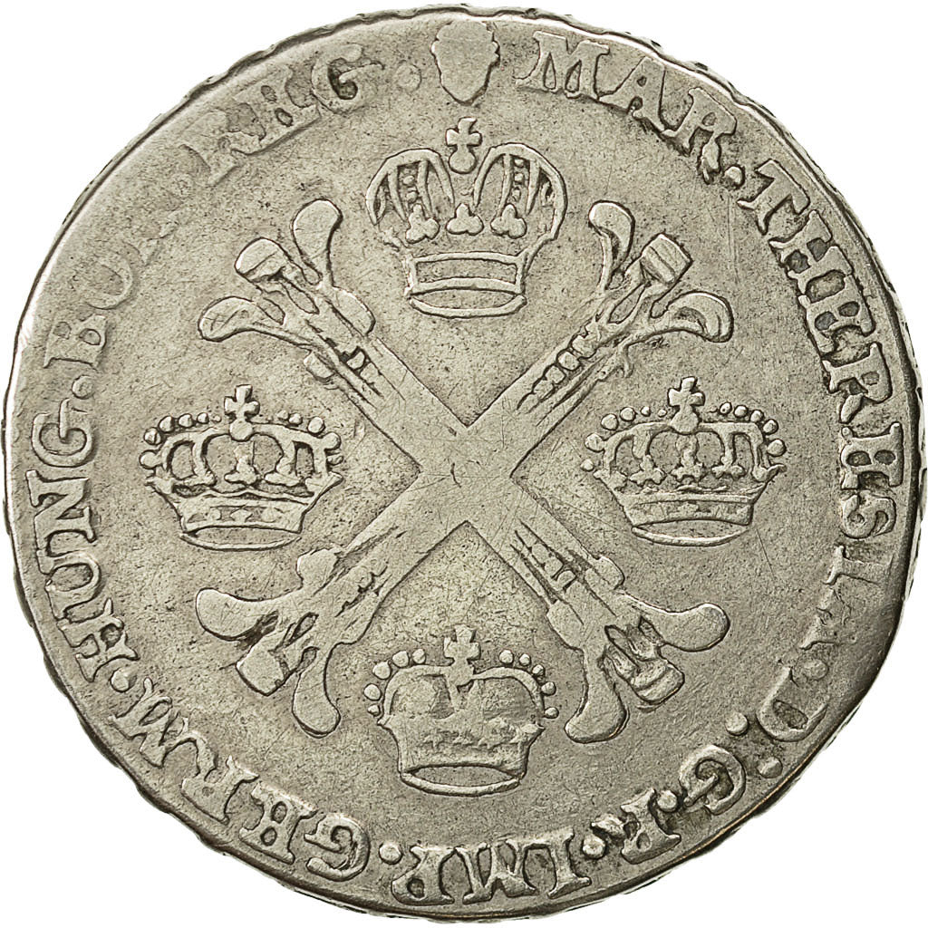 Coin, AUSTRIAN NETHERLANDS, Maria Theresa, 1/2 Kronenthaler, 1763, Bruxelles