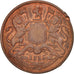Moneta, INDIA - BRITANNICA, 1/2 Anna, 1835, MB+, Rame, KM:447.1
