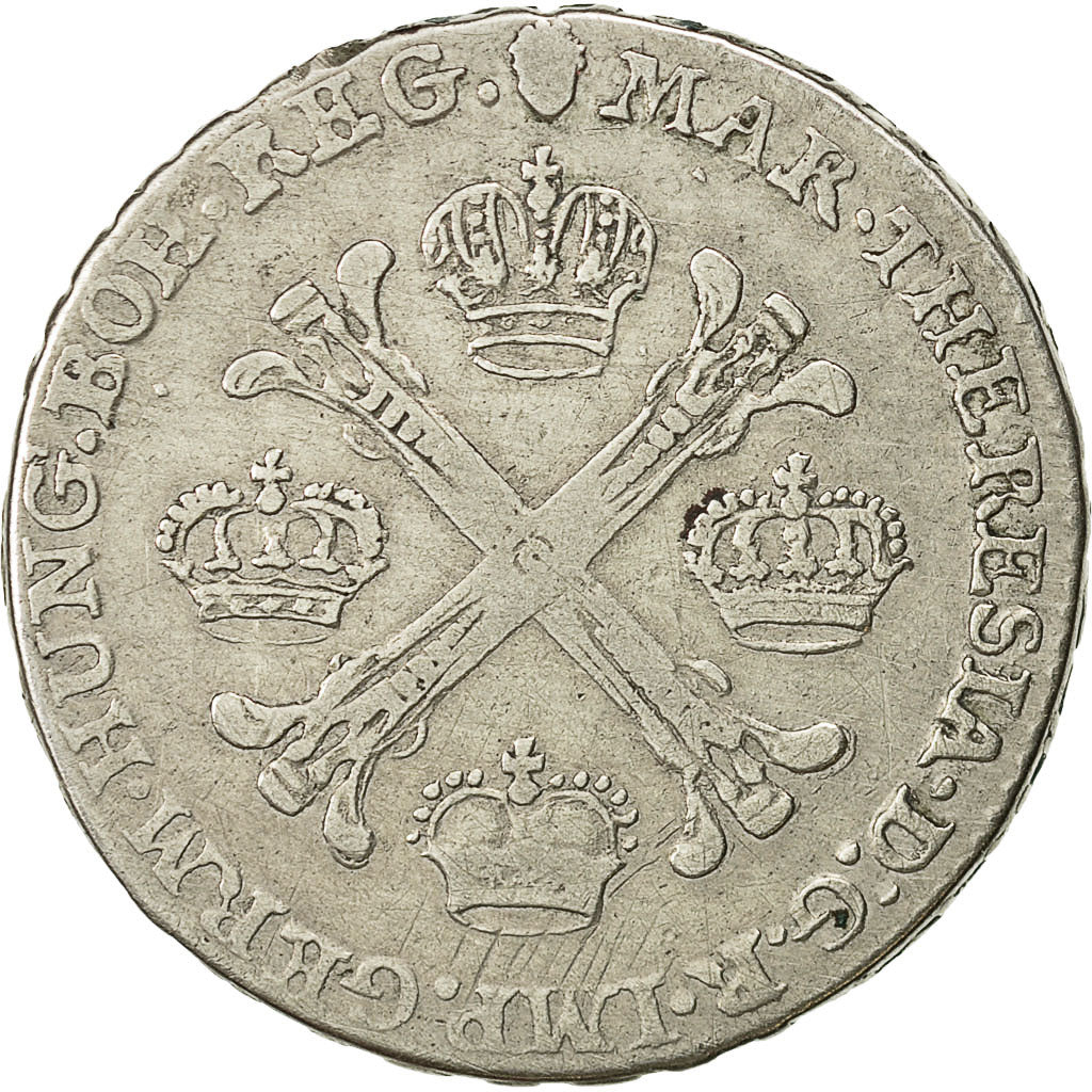 Coin, AUSTRIAN NETHERLANDS, Maria Theresa, 1/2 Kronenthaler, 1763, Bruxelles