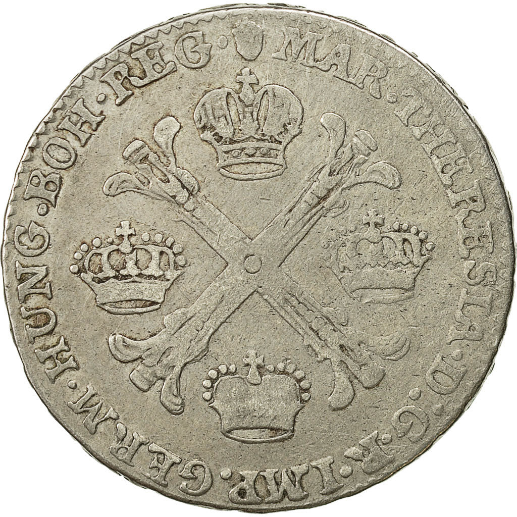 Coin, AUSTRIAN NETHERLANDS, Maria Theresa, 1/2 Kronenthaler, 1763, Bruxelles