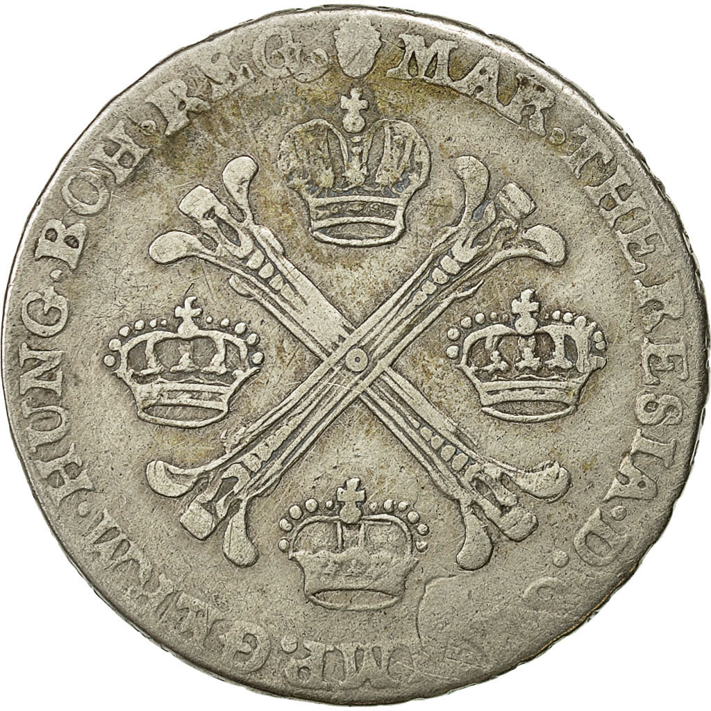 Coin, AUSTRIAN NETHERLANDS, Maria Theresa, 1/2 Kronenthaler, 1764, Bruxelles