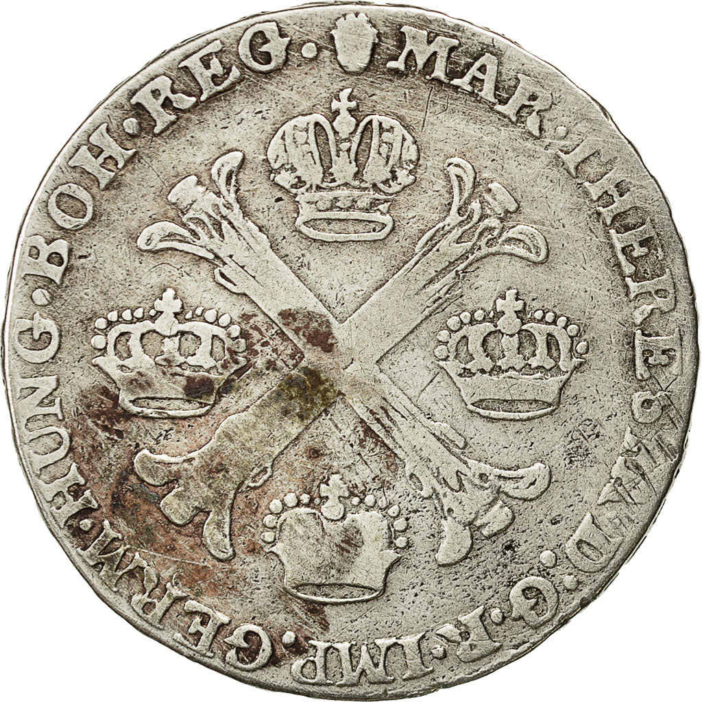 Coin, AUSTRIAN NETHERLANDS, Maria Theresa, 1/2 Kronenthaler, 1764, Bruxelles