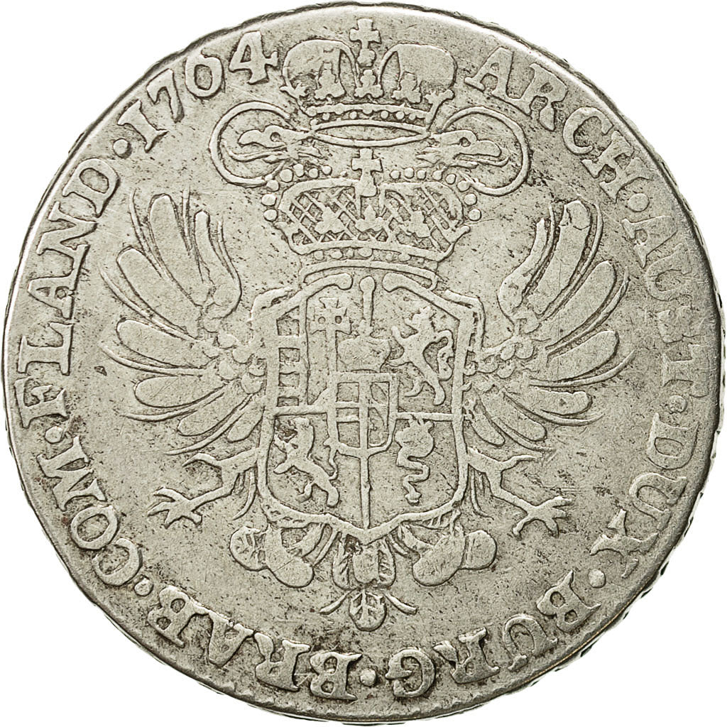 Coin, AUSTRIAN NETHERLANDS, Maria Theresa, 1/2 Kronenthaler, 1764, Bruxelles
