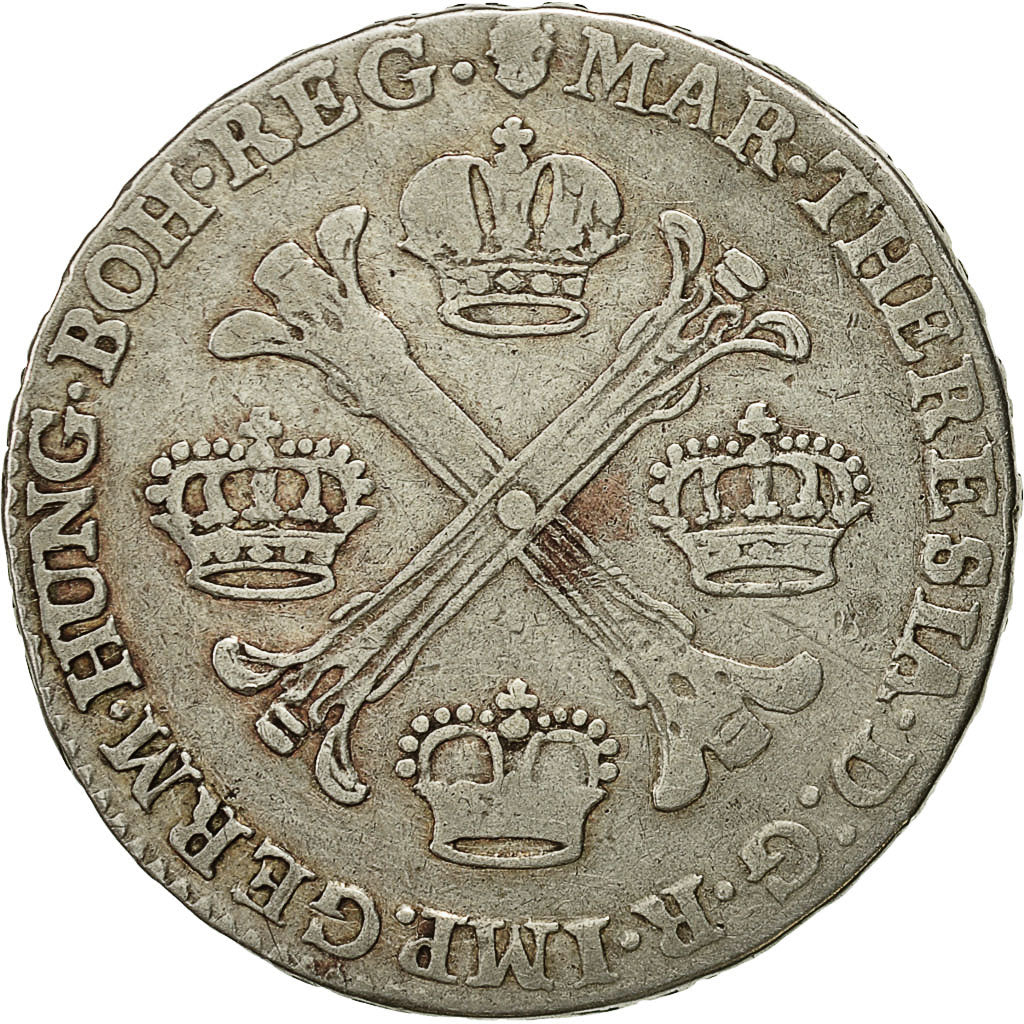 Coin, AUSTRIAN NETHERLANDS, Maria Theresa, 1/2 Kronenthaler, 1765, Bruxelles
