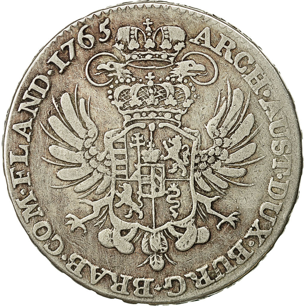 Coin, AUSTRIAN NETHERLANDS, Maria Theresa, 1/2 Kronenthaler, 1765, Bruxelles