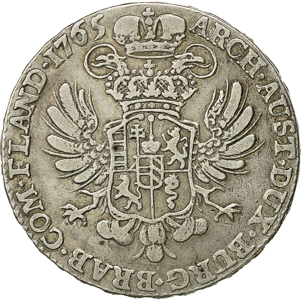Coin, AUSTRIAN NETHERLANDS, Maria Theresa, 1/2 Kronenthaler, 1765, Bruxelles