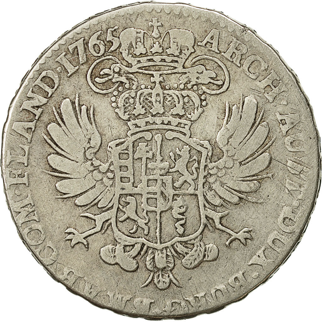 Coin, AUSTRIAN NETHERLANDS, Maria Theresa, 1/2 Kronenthaler, 1765, Bruxelles