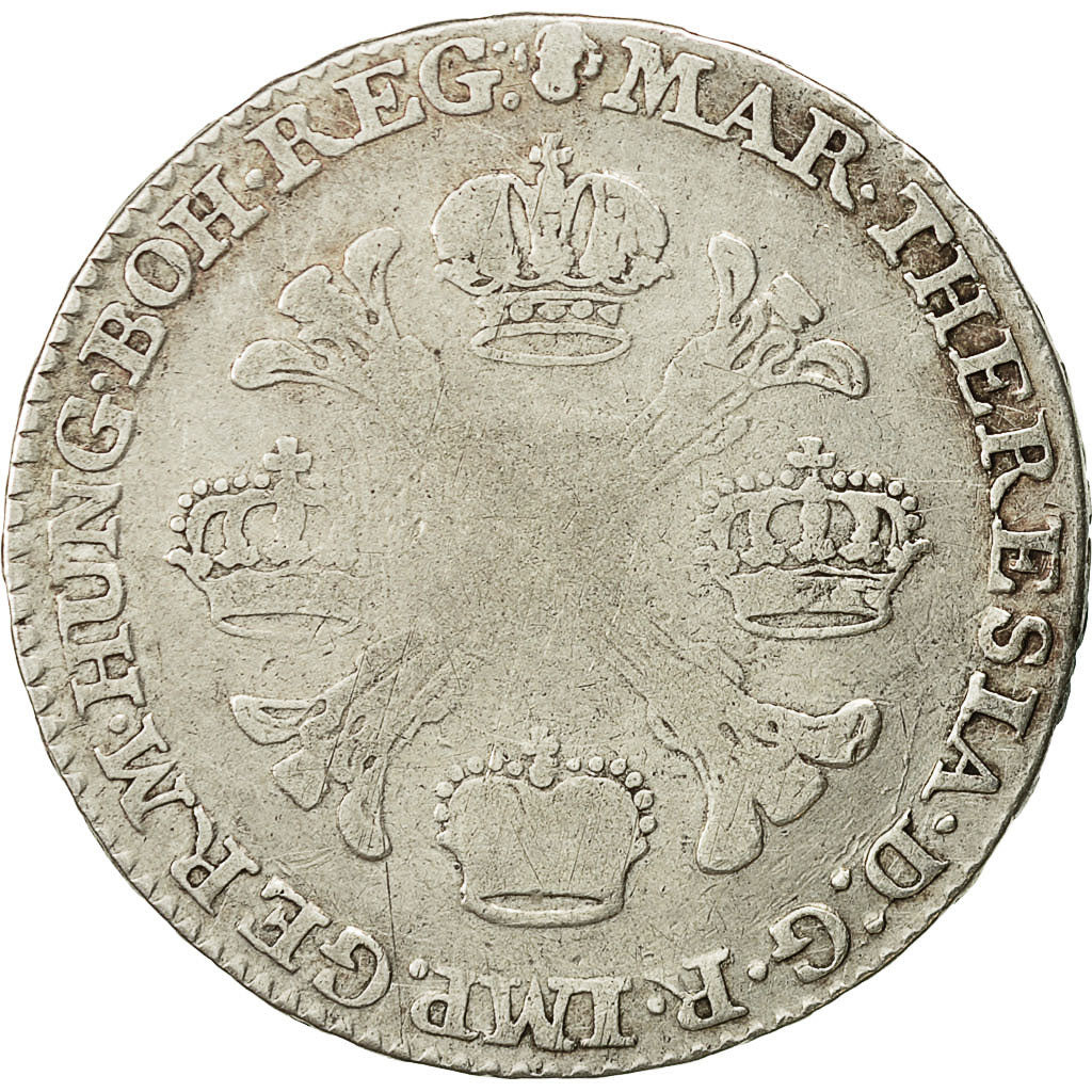 Coin, AUSTRIAN NETHERLANDS, Maria Theresa, 1/2 Kronenthaler, 1766, Bruxelles